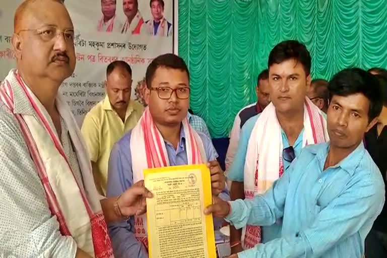 699 people got Land lease in Tinsukia