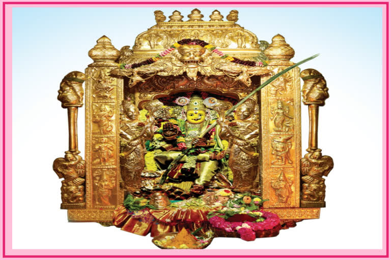 vijayawada goddess durgadevi as lalitha tripura sundari devi on occassion of navratri utsav