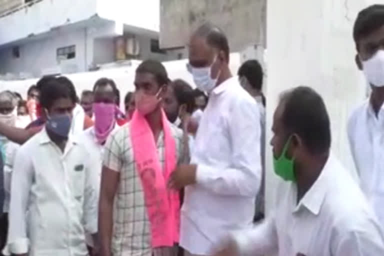 minister harish rao campaign in dubbak by elections in siddipeta district