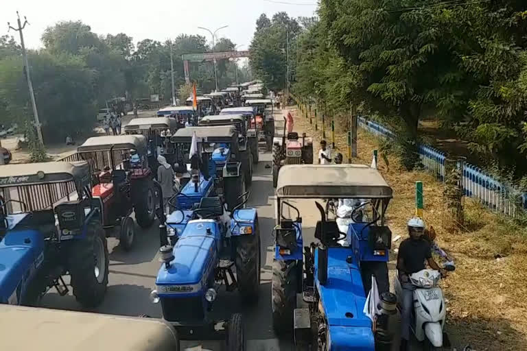 farmers protest in jind against agriculture laws