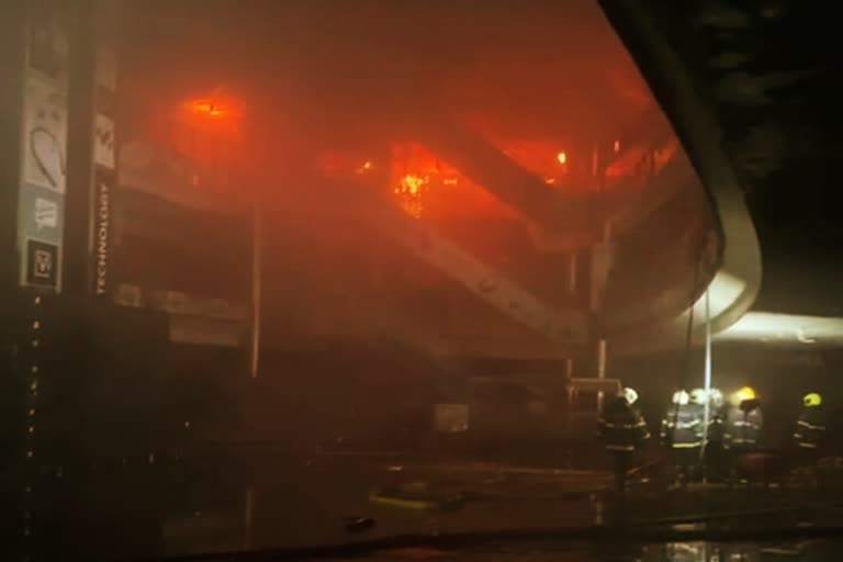 Two fire personnel injured during the firefighting operation at a mall in Mumbai's Nagpada area