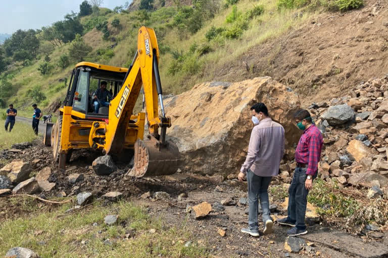 Road work underway