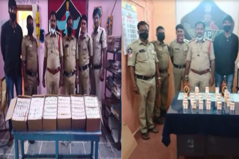 Seized of smuggled Karnataka liquor