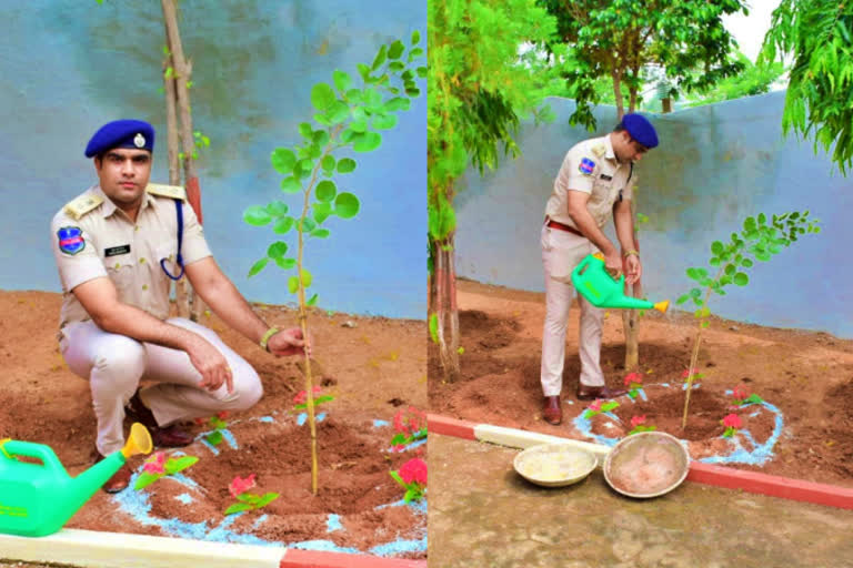 rajanna sircilla sp rahul hegde planted saplings