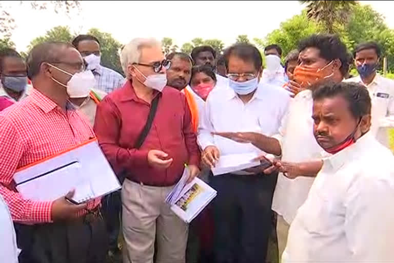 central team observed paddy fields in nalgonda