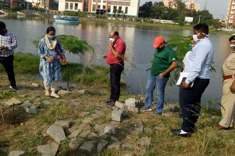 Municipal officials took stock of cleanliness in Durga Puja in ranchi