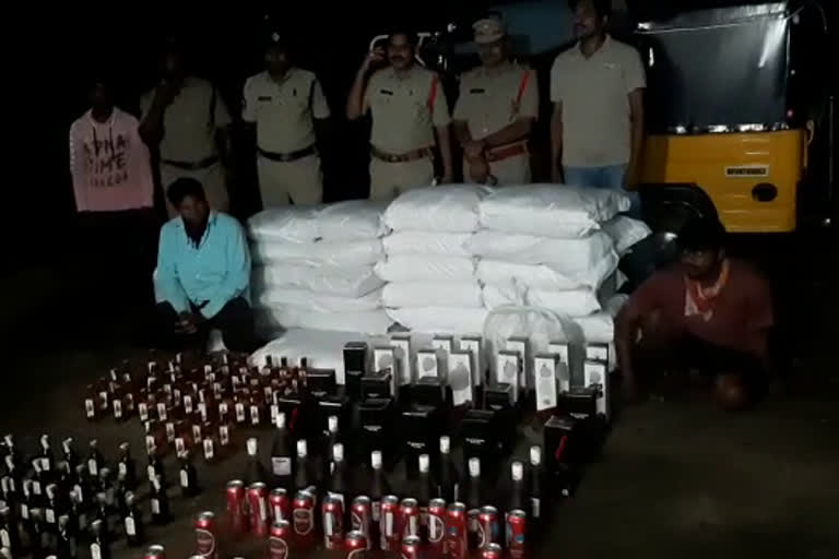 gutka, liquor caught in tekkali