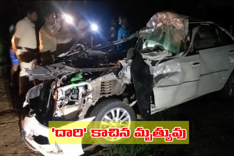 three men death on road accident in pudi nellore district