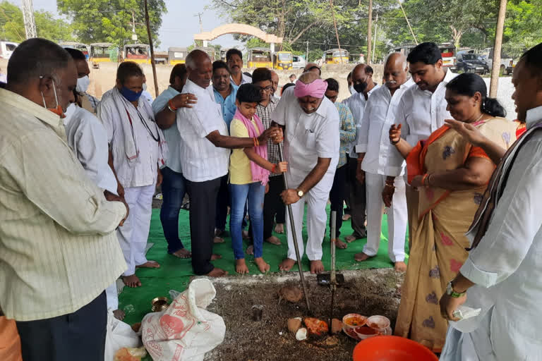 mla koner konappa bhoomi puja in kagaznagar kumaram bheem district