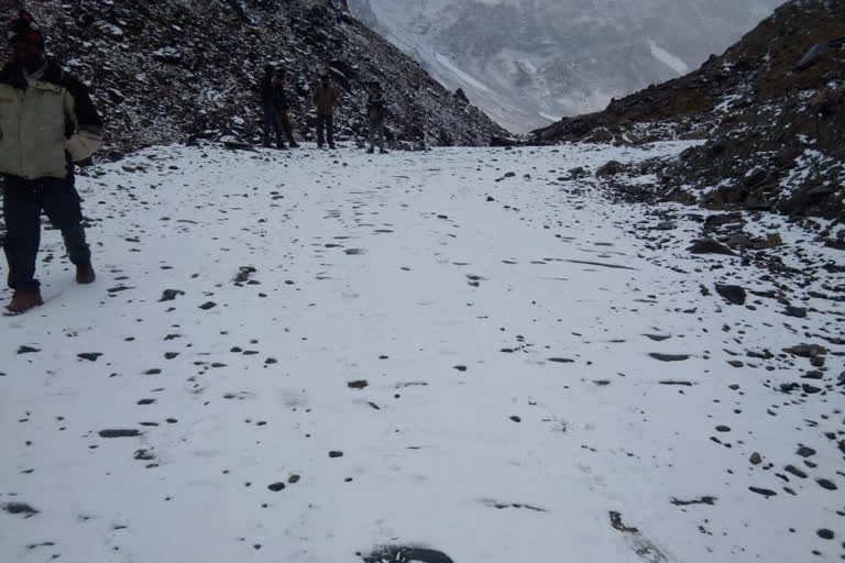 Sach Pass in Chamba covered in snow after receiving fresh snowfall