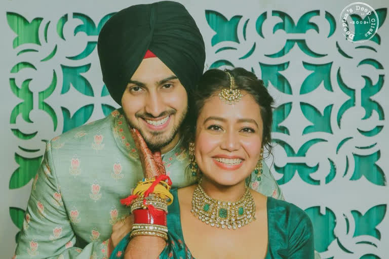 Neha and Rohanpreet Look Dreamy in Green at Mehendi Ceremony