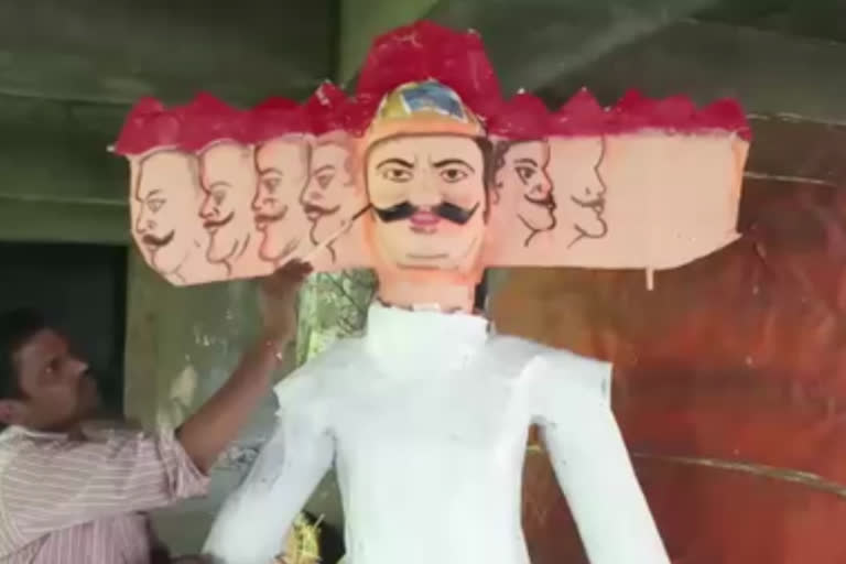 etv bharat special story on ravan dahan and employment of artist in nagpur