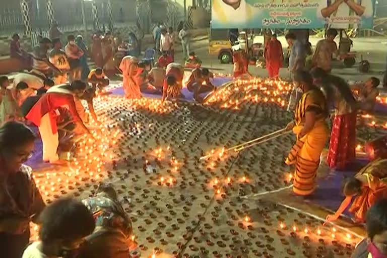 thousand lights lit up in rajahmundry