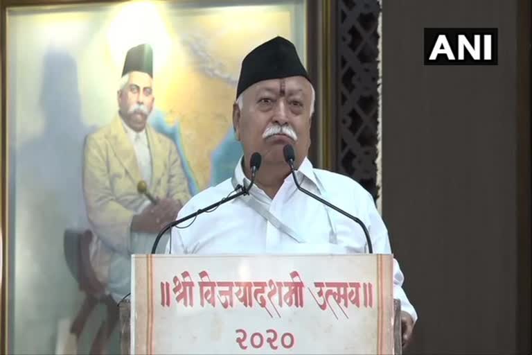 RSS chief lists Article 370 abrogation, Ram Mandi bhoomipujan, CAA as 'noteworthy incidents' in annual Dussehra's address