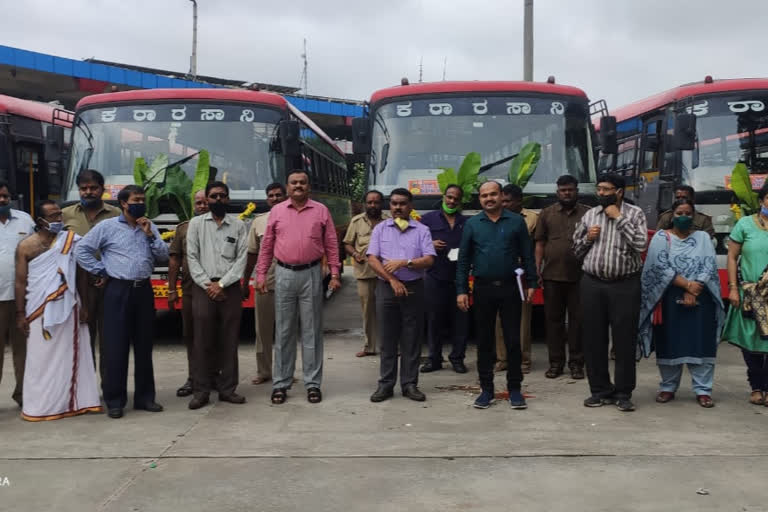 Ayudha pooja celebration for BMTC and KSRTC at bengalore