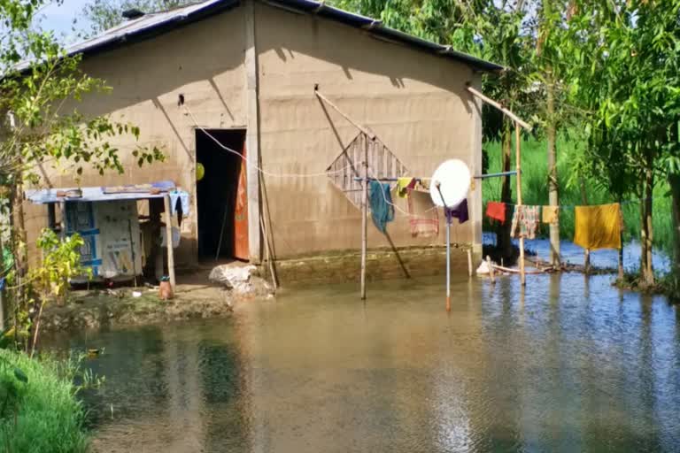 flood due to heavy rainfall in Morigaon