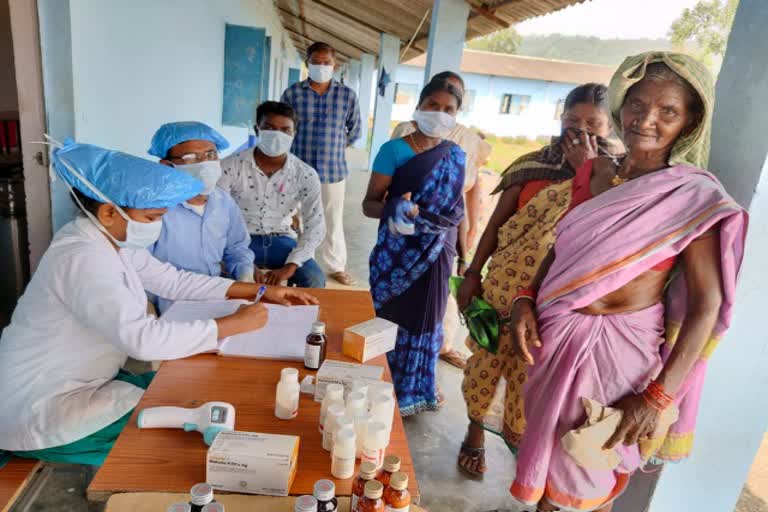 Health camp and pension distribution camp