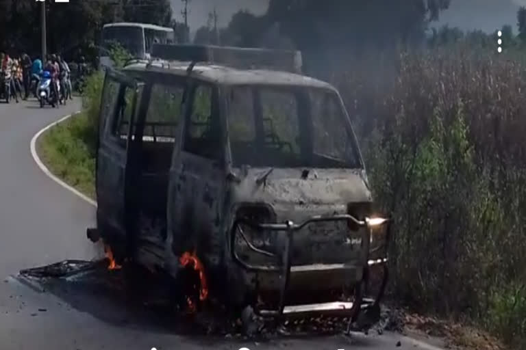 vehicle burned