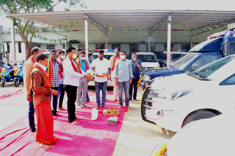 Weapon worship at Nirmal District Police Station