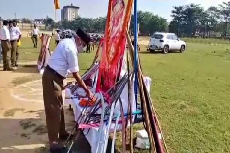 arms worship organized on the occasion of vijayadashami in hazaribag