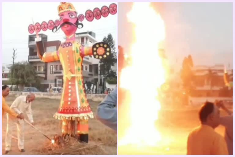 Ravana burnt without Ramleela staging in ghaziabad