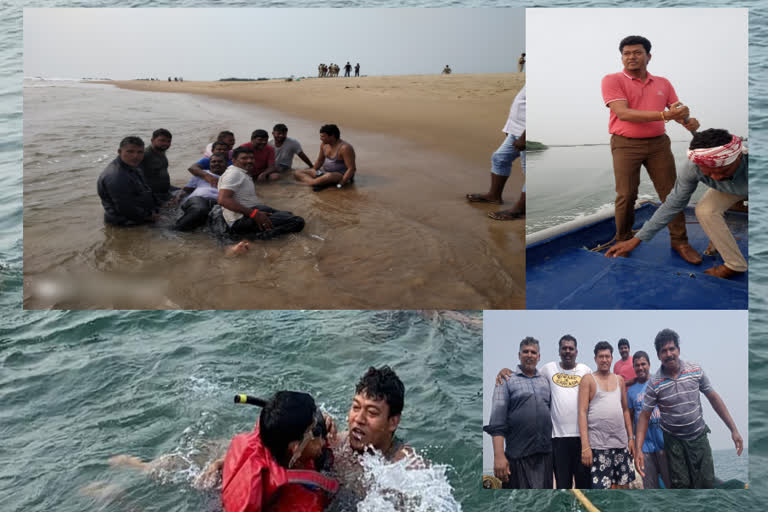 Minister sidiri Appalaraju fishing at devunaltada costal area