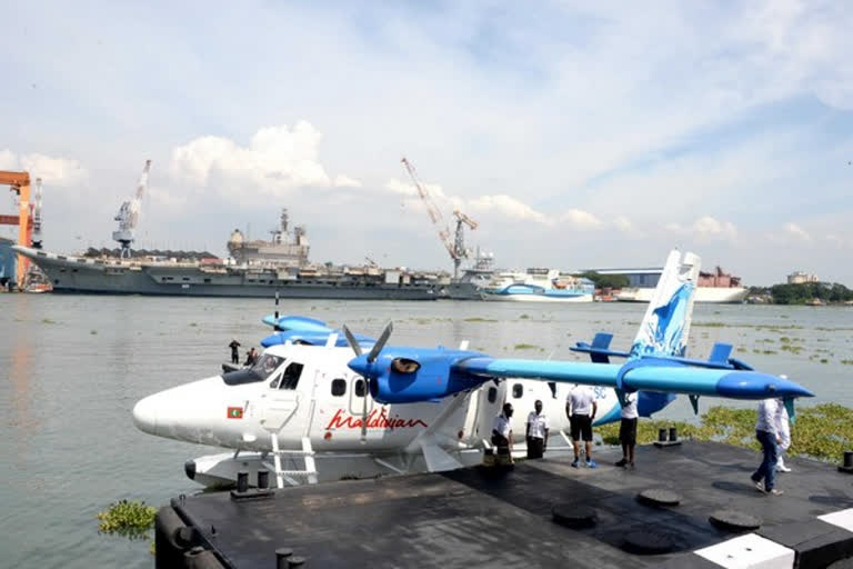 Seaplane from Maldives lands successfully