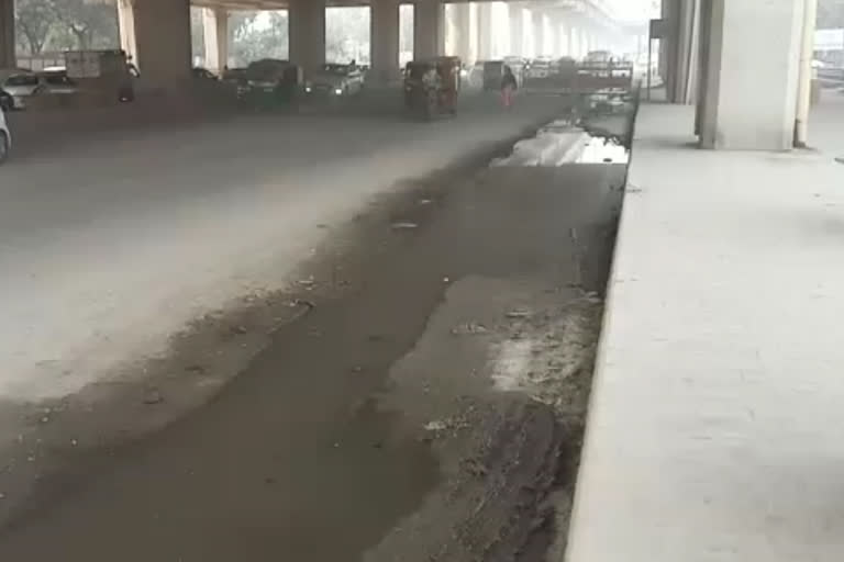 People facing waterlogging problem at Tikari Border Metro Station