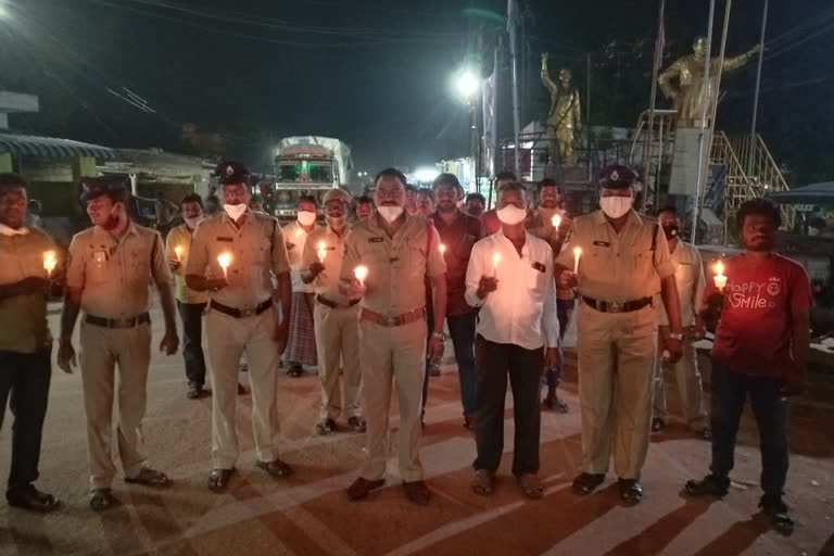police organized candle rally