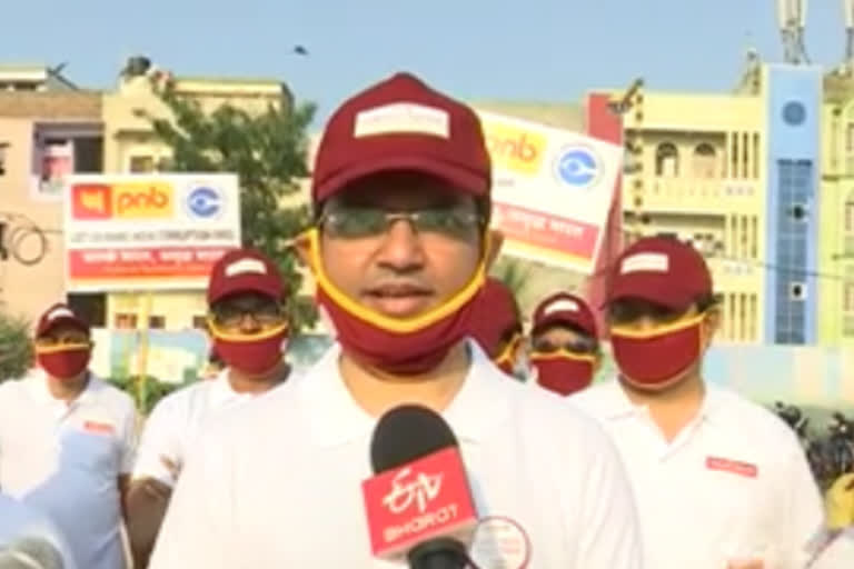 vigilance awareness walk at necklace road in hyderabad