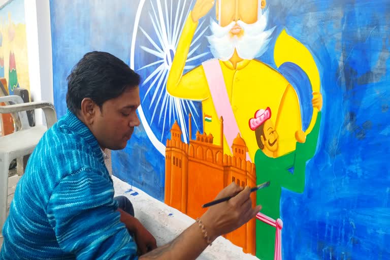 wall painting program, Ajmer Divisional Commissioner Aarushi Malik