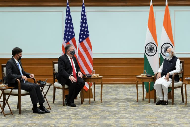 pompeo esper meets pm modi