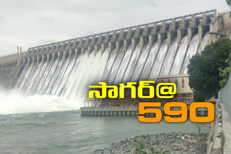 water flow in nagarjuna sagar project