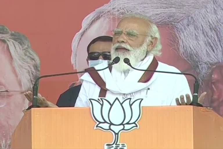 PM Narendra Modi rakes up Ayodhya issue at election   rally in Darbhanga.