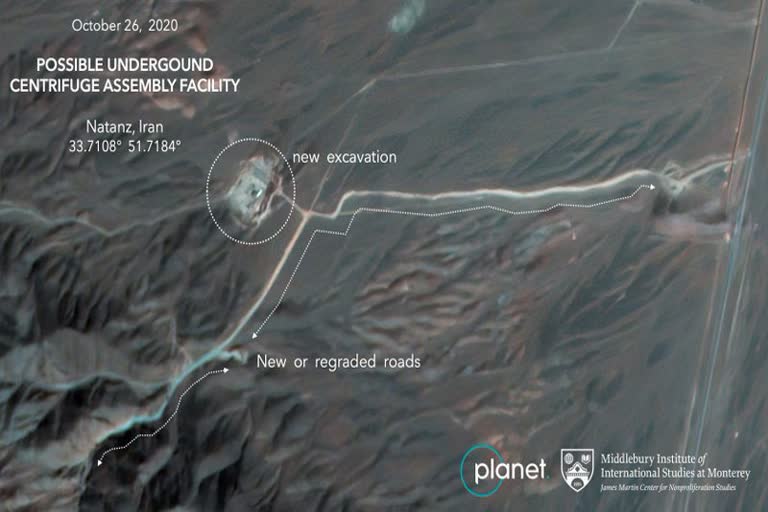 Satellite image show construction at Iran nuclear site