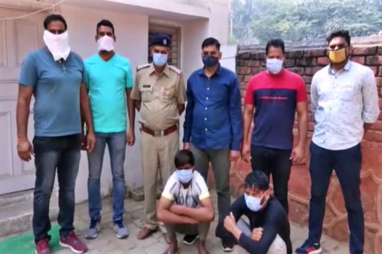 two accused arrested for looting shopkeeper in palwal