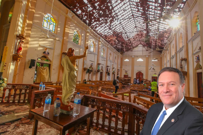 Pompeo visits Easter attack church in Colombo