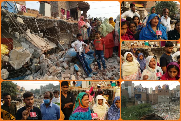 ETV Bharat special report from Ground Zero after 150 houses demolished in Sangam Vihar