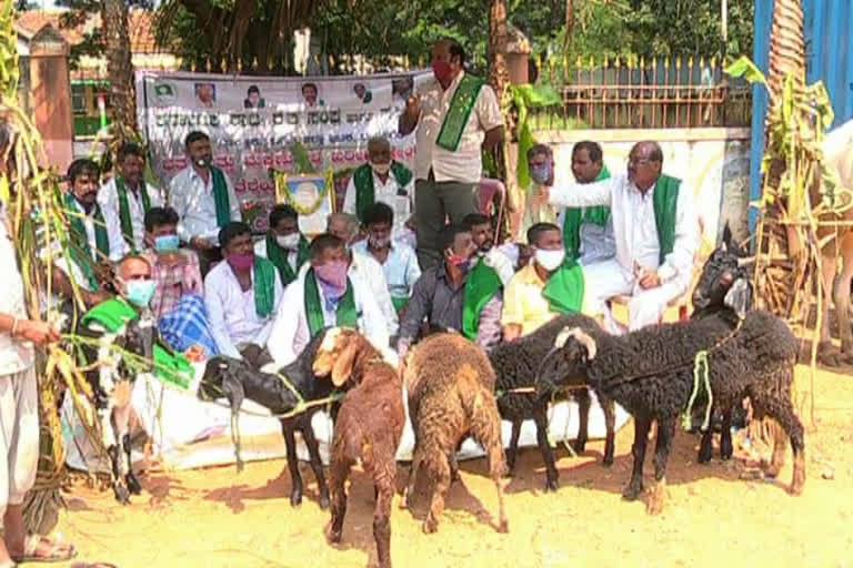 farmers protest in davangere