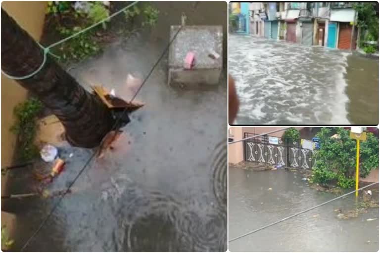 Rainfall triggers water logging in parts of Chennai, Tamil Nadu.