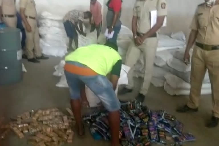 Waliv Police Raid on tobacco products at near royal compound