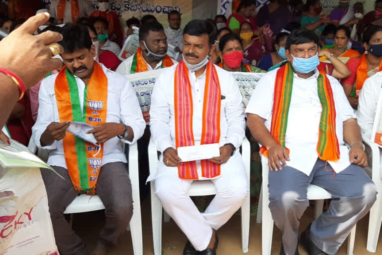 bjp dharna in vizag