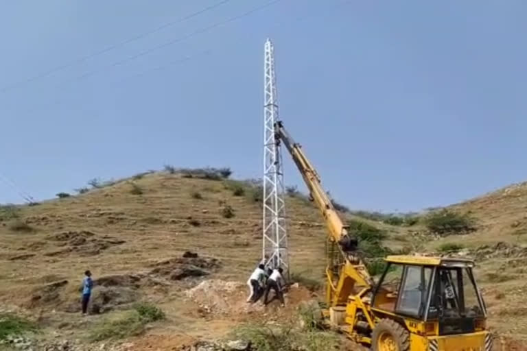 Dungarpur news, forest land, electric power tower