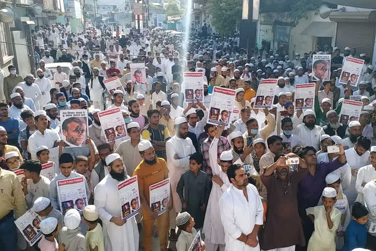 Massive protest in Deoband against blasphemy in honor of Prophet of Islam