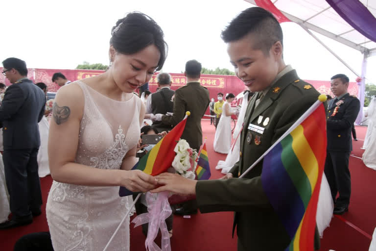 first Gay marriage in taiwan army