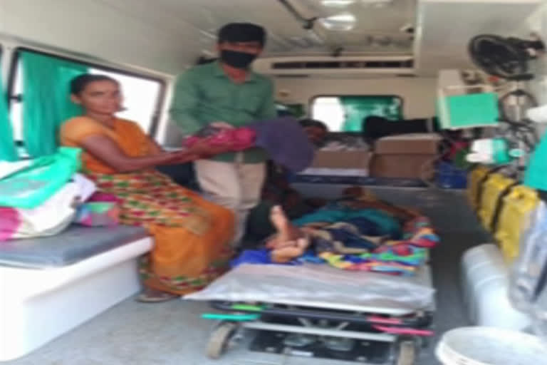 women gave birth to child in ambulance at garlapenta mandal