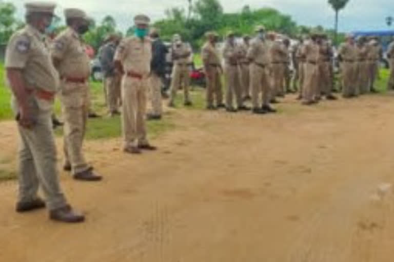 Police security for CM's visit to Janagama district Palakurthi