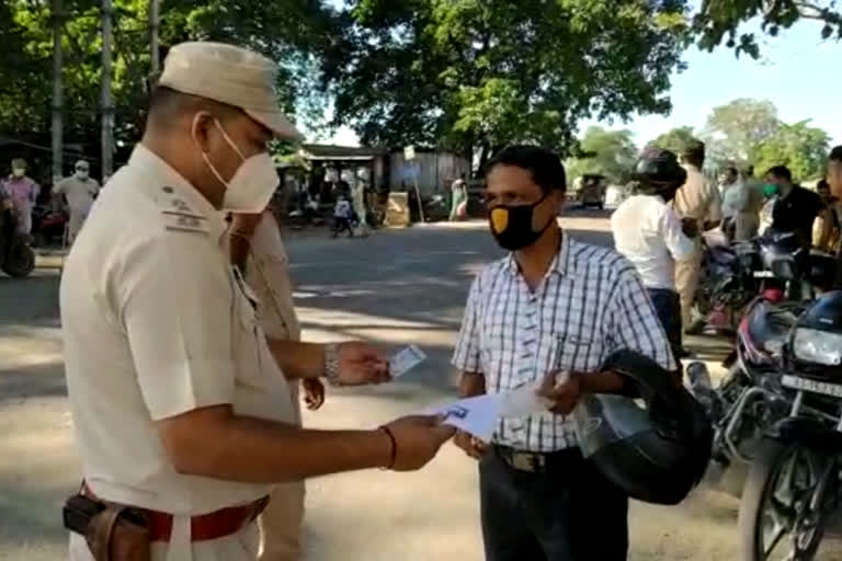 Barpeta police tacking action against the rule breaker