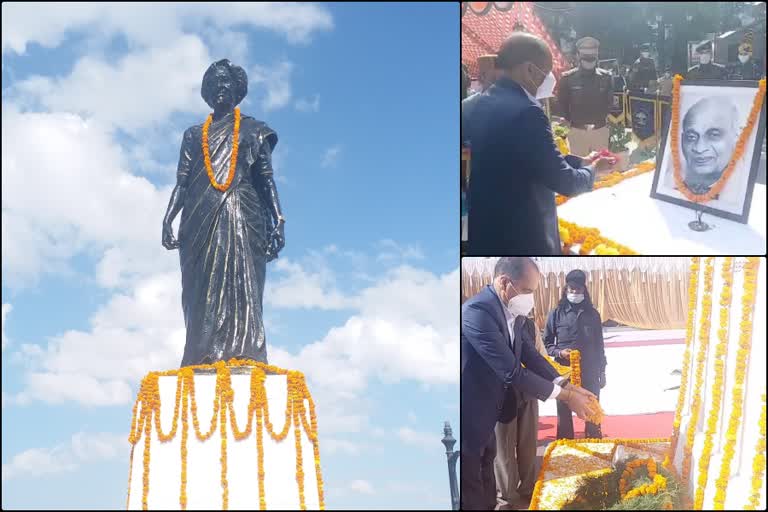 CM Jairam Thakur pays tribute to former PM Indira Gandhi and Sardar Patel in shimla