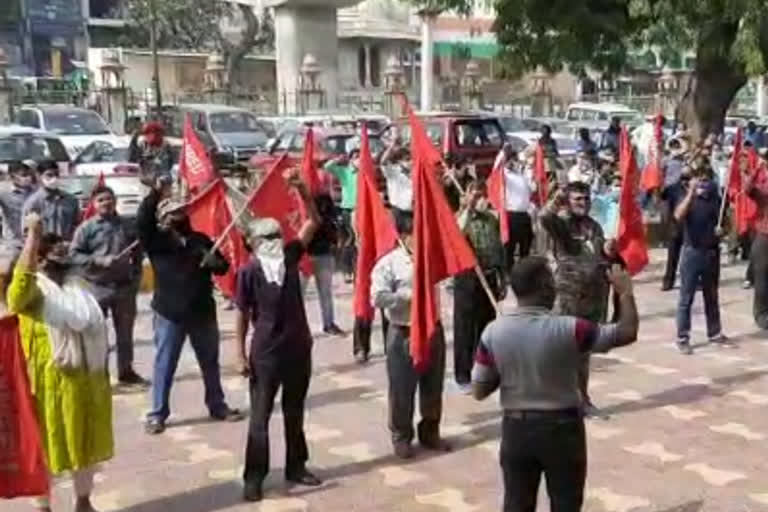 रेलवे एम्पलाइज यूनियन, North Western Railway, Protest in Ajmer, अजमेर न्यूज़